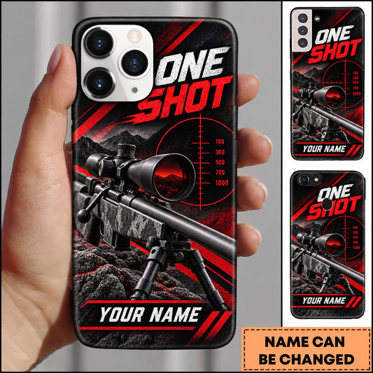 Maxcorners Long Range Shooting One Shot Tactical Rifle Personalized Name 3D Phone Case