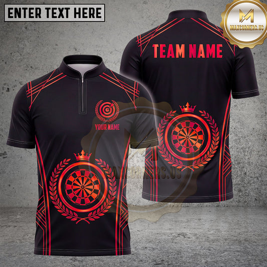 Maxcorners Darts Polynesian Tribal Dartboard Laurel Emblem Multiple Options Personalized Name, Team Name 3D Shirt