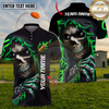 Maxcorners Shooting Sports Grim Reaper Skull Flame Multiple Options Personalized Name, Team Name 3D Shirt