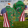 Maxcorners Trap Shooting American Flag Shooter Silhouette Clay Target Pattern Multiple Options Personalized Name, Team Name 3D Shirt