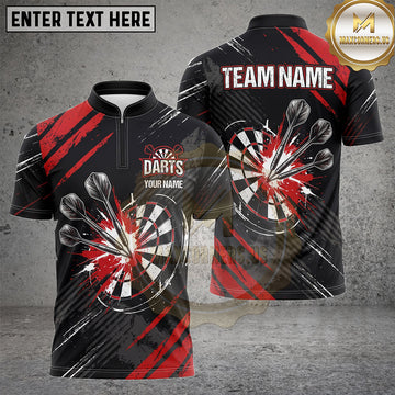 Maxcorners Darts Shirts Dartboard Explosive Shatter Grunge Design Multiple Options Personalized Name, Team Name 3D Shirt