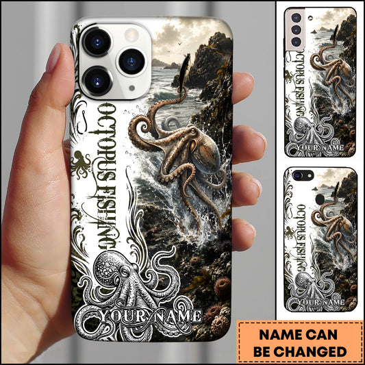 Maxcorners Fishing Octopus Ocean Personalized 3D Phone Case