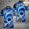 Maxcorners Bowling Shark Ocean Vortex Multiple Options Personalized Name, Team Name 3D Shirt