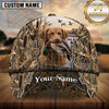 Maxcorners Marsh Reed Camo Dog Hunting Multicolor Options Personalized Name 3D Cap