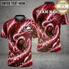 Maxcorners Bowling Shark Wave Whirlpool Multiple Options Personalized Name, Team Name 3D Shirt