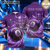 Maxcorners Viking Warrior Thunder Armor Billiards Multiple Options Personalized Name, Team Name 3D Shirt