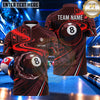 Maxcorners Futuristic Neon Racing Pattern Pool Multiple Options Personalized Name, Team Name 3D Shirt
