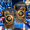 Maxcorners Mythical Dragon Fire Ring Billiards Multiple Options Personalized Name, Team Name 3D Shirt