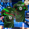 Maxcorners Futuristic Neon Racing Pattern Pool Multiple Options Personalized Name, Team Name 3D Shirt