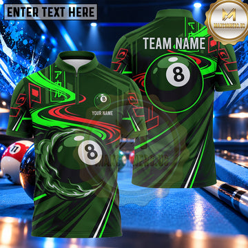 Maxcorners Futuristic Neon Racing Pattern Pool Multiple Options Personalized Name, Team Name 3D Shirt