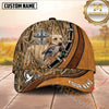 Maxcorners Cross Lace Leather Marsh Camo Dog Hunting Multicolor Options Personalized Name 3D Cap