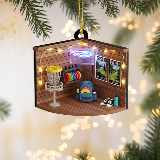 Maxcorners Disc Golf Christmas Ornament, Golf Keychain, Golf Accessories, Christmas Golf Gift, Gift For Golf Dad