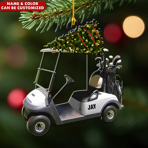 Maxcorners Riding Golf Personalized Christmas Ornament, Golf Accessories, Christmas Golf Gift, Gift For Golf Dad