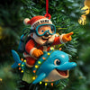 Maxcorners Diving Santa Home Decor, Christmas Ornament, Personalized Ornament 2D Flat LM2111