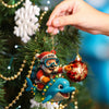 Maxcorners Diving Santa Home Decor, Christmas Ornament, Personalized Ornament 2D Flat LM2111