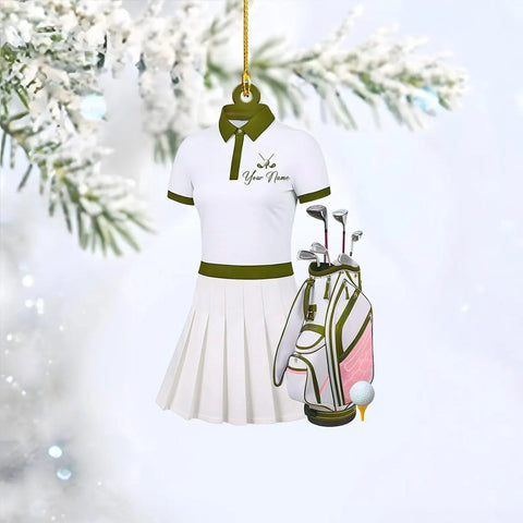 Maxcorners Custom Golf Skirt Ornament, Golf Bag Decor, Golf Gifts For Her, Acrylic Ornament, Golf Lover Gift