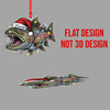 Maxcorners Personalized Trout Fishing Ornament, Custom Acrylic Ornaments, Gift For Fisherman, Christmas Tree Decor