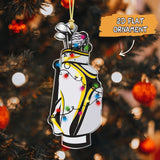 Maxcorners Custom Golf Bag Acrylic Ornament, Golf Keychain, Funny Golf Accessories, Golf Lover Gift, Christmas Ornament