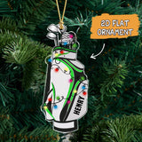 Maxcorners Custom Golf Bag Acrylic Ornament, Golf Keychain, Funny Golf Accessories, Golf Lover Gift, Christmas Ornament