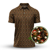 Maxcorners Reindeer Shirt For Golfer, Funny Pattern Golf Shirt, Christmas Golf Shirt