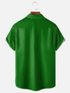 Maxcorners Lucky Clover Leaf St Patrick‘s Day Shamrock Hawaiian Golf Shirt, Tropical Vibe Men's Golf Shirt