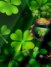Maxcorners St. Patrick's Day Gnome Shamrock Hawaiian Golf Shirt, Shamrock Golf Shirts, Men's Golf Shirt