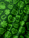 Maxcorners Green Irish St. Patrick's Day Lucky Clover Beer Hawaiian Golf Shirt, Tropical Vibe Men's Golf Shirt
