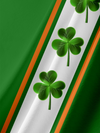 Maxcorners Lucky Clover Leaf St Patrick‘s Day Shamrock Hawaiian Golf Shirt, Tropical Vibe Men's Golf Shirt