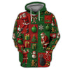 Maxcorners Christmas Golf Shirt, Funny Pattern Golf Shirt For Golfer, Santa Golf Shirt For Men
