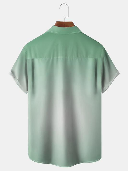 Maxcorners Green St. Patrick's Day Lucky Clover Tropical Vibe Hawaiian Golf Shirt, Men's Golf Shirt, Funny St Patricks Day Shirts
