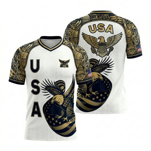 Maxcorners Personalized USA Football Supporter Jersey Custom Soccer Fan Apparel Gift