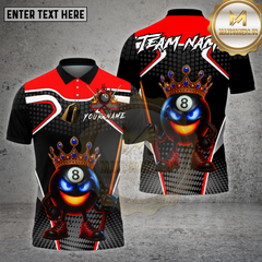 Maxcorners Billiards Shirt 8 Ball King Lightning White Strike Multioptions Personalized Name, Team Name Unisex 3D Shirt