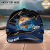 Maxcorners Fishing Water Splash Personalized Name, Team Name Classic 3D Cap (9 Breeds)