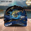 Maxcorners Fishing Water Splash Personalized Name, Team Name Classic 3D Cap (9 Breeds)