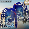 Maxcorners Fishing Scale Pattern Tribal Style Personalized Name, Team Name Long Sleeve Shirt (9 Breeds)