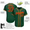 Maxcorners Custom Kelly Green Red-Gold Authentic Baseball Jersey LM2605