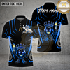 Maxcorners Bowling King Flame Ball Black Design Multicolor Options Personalized Name, Team Name Unisex 3D Shirt