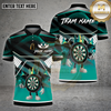 Maxcorners Dartboard King Crown Black Wings Multicolor Options Personalized Name, Team Name Unisex 3D Shirt