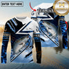 Maxcorners Saltwater Fishing Shirt Catfish Splash Blue Water Hook Pattern Sport Jersey Personalized Name, Team Name 3D All Over Printed Clothes