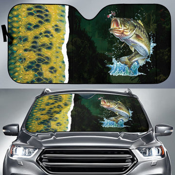 Maxcorners Largemouth Bass Auto Sun Shade