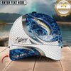 Maxcorners Fishing Water Splash Scale Pattern Personalized Classic Cap (12 Fish Species)