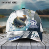 Maxcorners Fishing Skinfish Water Sport Pattern Personalized Name 3D Cap (11 Breeds)