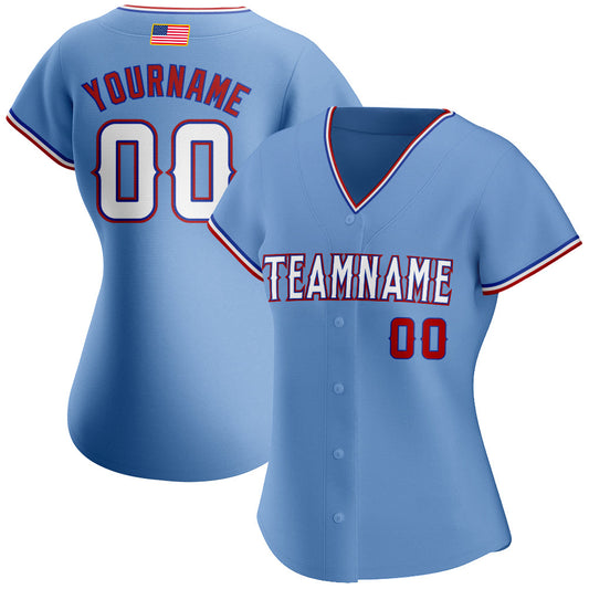 Maxcorners Custom Gold Purple-White Premium American Flag Fashion Baseball Jersey LM0210