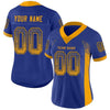 Maxcorners Custom Royal Gold-Navy Drift Fashion Football Jersey LM2605