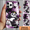 Maxcorners Panda Bowling Cute Street Style Strike Art Multicolor Options Personalized Name 3D Phonecase
