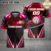 Maxcorners Volleyball Lightning Energy Gradient Multicolor Options Personalized 3D V-neck T-Shirt