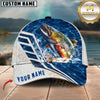 Maxcorners Fishing Blue Lake Angler Personalized 3D Cap  (13 Fish Species)