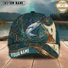 Maxcorners Compass and Contour Lines Design Custom Name Fishing Cap