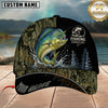 Maxcorners Fishing Black Bark Camouflage Customized Name 3D Cap