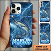 Maxcorners Electric Lightning Angler Art Custom Name Fishing Phone Case